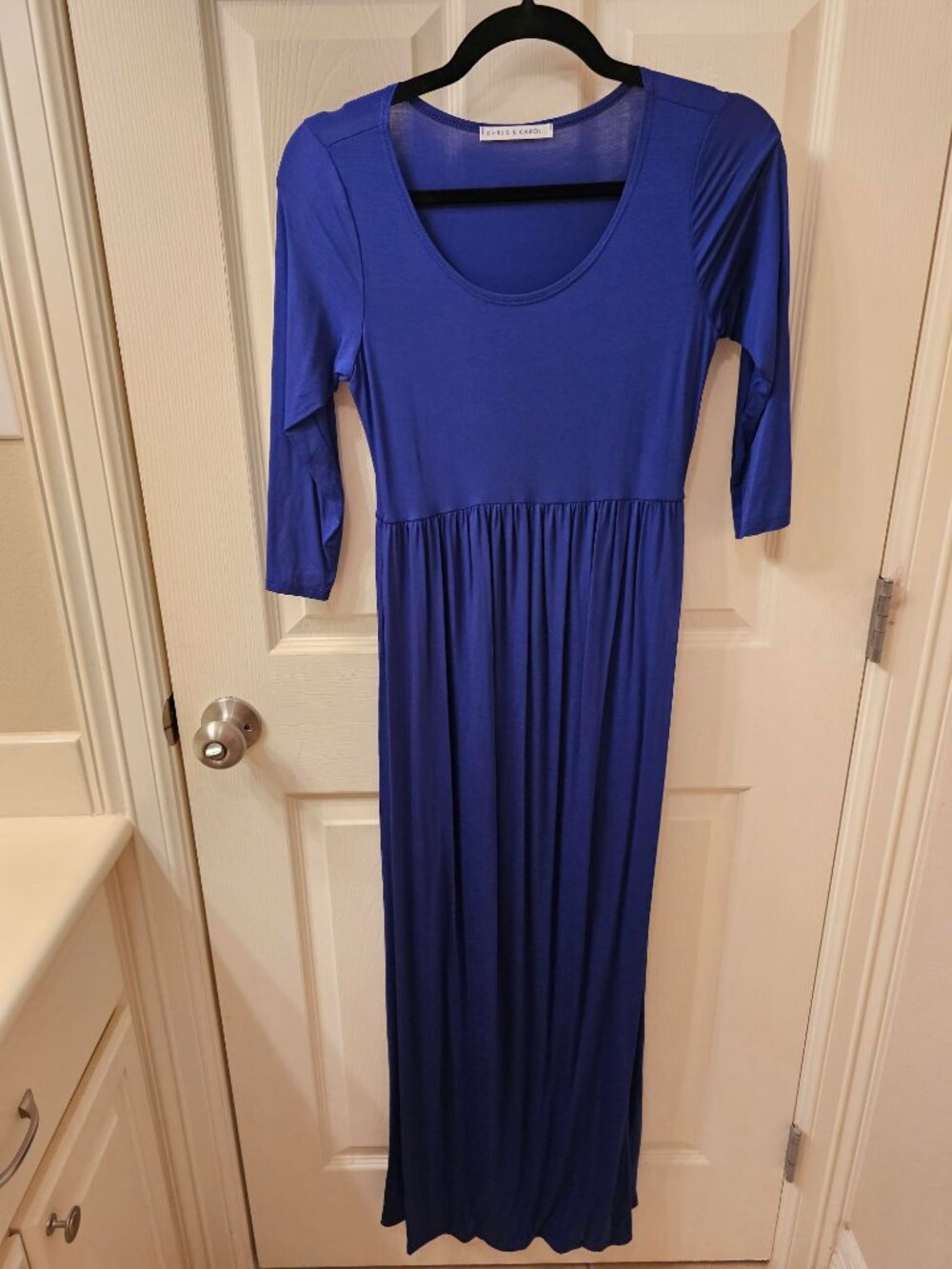 NWOT Chris & Carol Medium Cobalt Blue 3/4 Sleeve Dress
